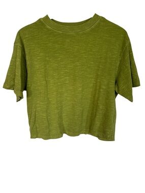Universal Thread Olive Crop Crew Tee